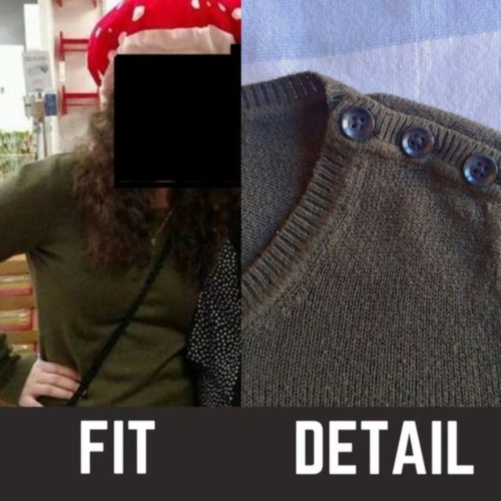 GAP Luxe Olive Green Angora Blend Sweater
